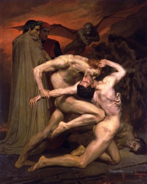 Will8iam Dante et Virgile au Enfers William Adolphe Bouguereau desnudo Pinturas al óleo